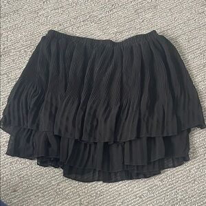 Ecote Black Layered Mini Skirt